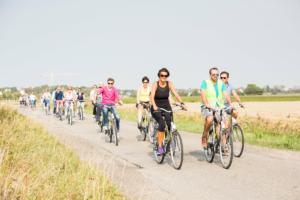 participants cycling on the road during the Roadmap Trophy