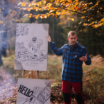 animator briefing the participants on the Forest Games