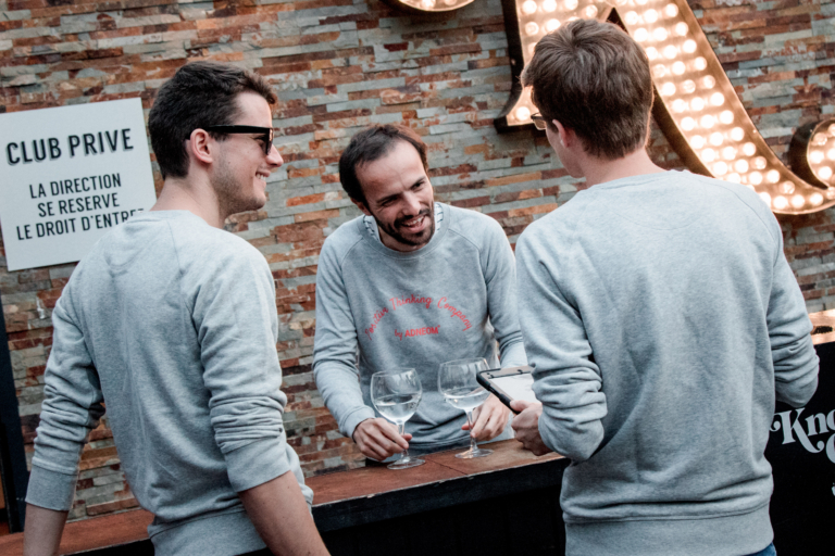 participants re-enacting a cocktail party at the Secret Agent School