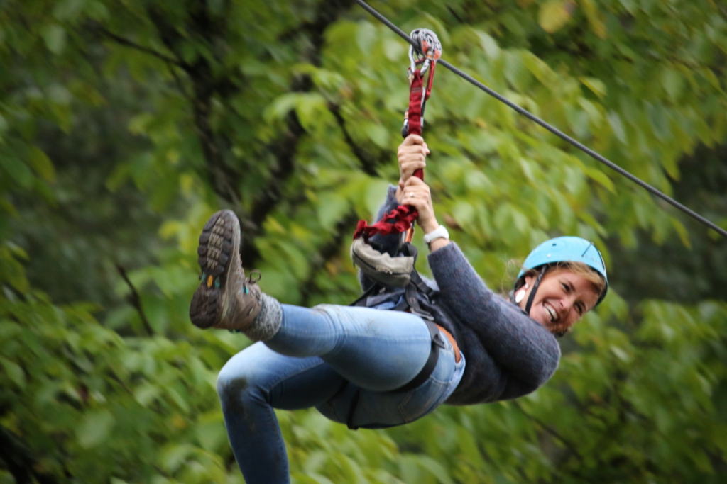 zip line in forest