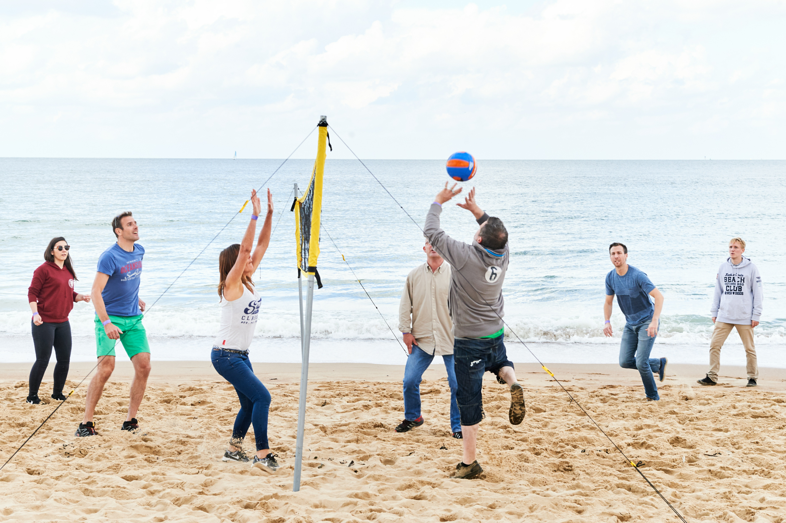 beach-volley à la mer du nord