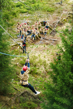 participante faisant du Death Ride lors du Step out of your comfort zone