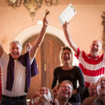 participants rejoicing at the Chateau Investigation