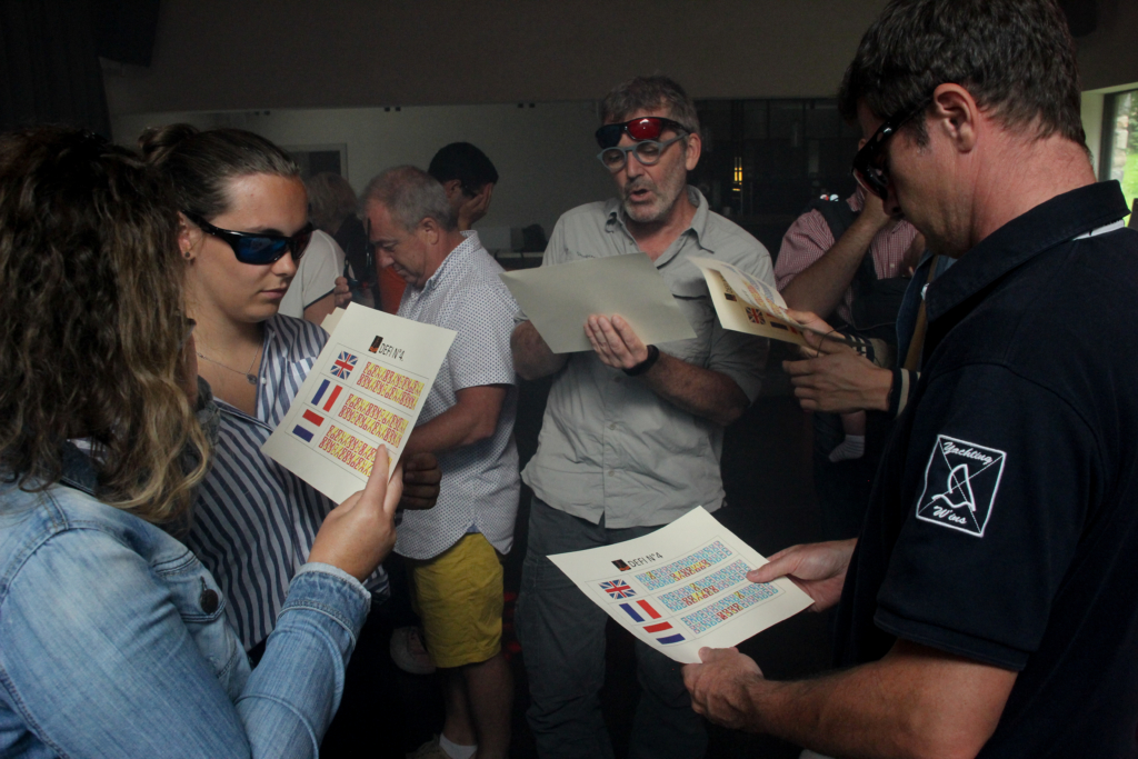 Group with 3d glasses during the antidote