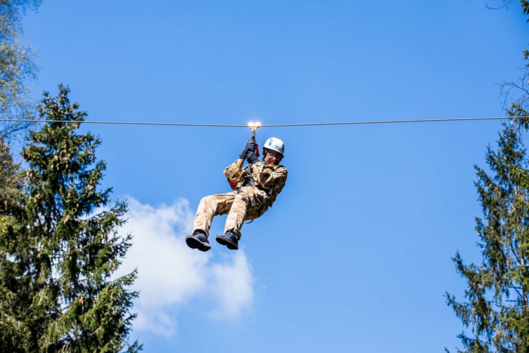 participant doing the Death Ride during the Step out of your comfort zone