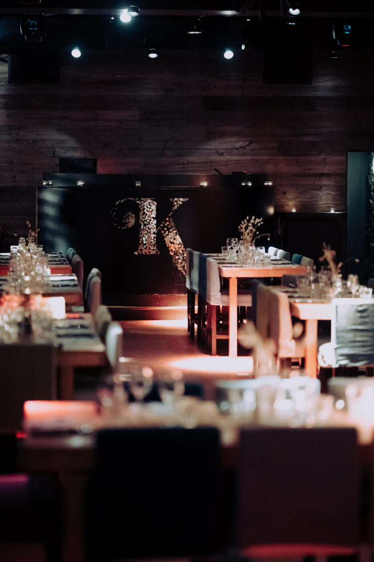 Interior with tables at Knokke out Zoute